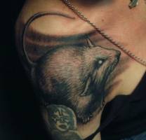 Tatuaje de una rata gorda