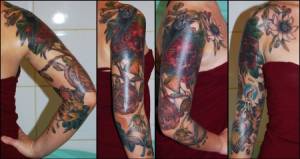 Tatuajes de flores en el brazo