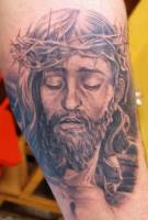 Tatuaje de la cara de cristo - Tatuajes de Cristo