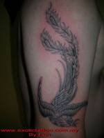 Tatuaje de un ave fénix