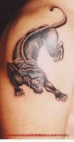 Tatuaje de una agresiva pantera